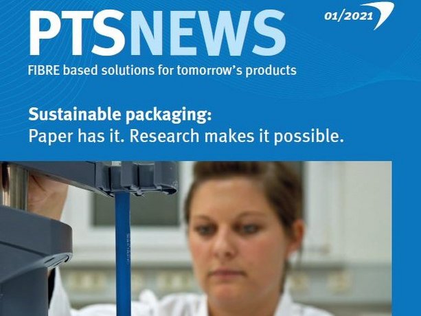 PTS News 01/2021: Sustainable packaging: Paper has it. Research makes it possible.